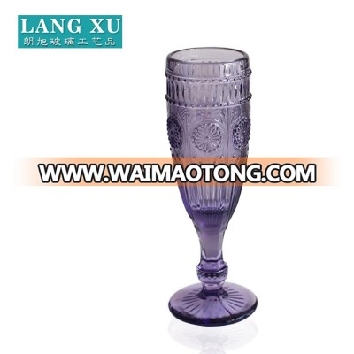 crystal footed colored pyrex glass champagne cup wholesale Waimaotong