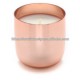 Copper mini round candle container / brass plating candle container with lid manufacturer